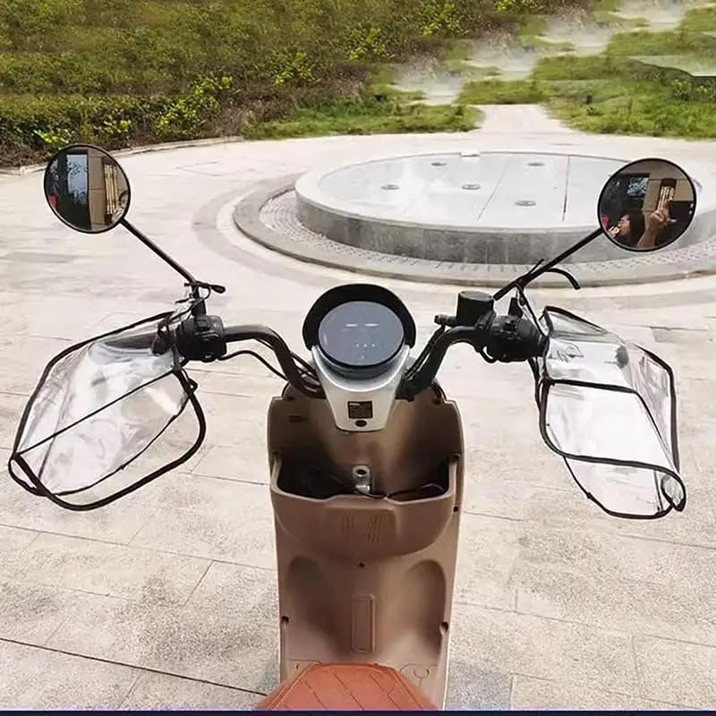 Motorcycle Scooter Bicycle Windproof Rainproof Transparent Protect Handlebar Handle Large Guard Cover Gloves Ebike Mittens