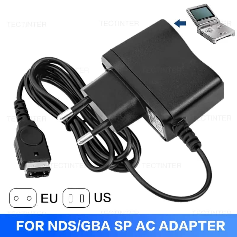 Caricabatterie da Muro per Gameboy Advance SP, Adattatore AC 5.2V con Spina EU/US, Cavo di Alimentazione per Accessori Nintendo NDS, Caricatore da Viaggio