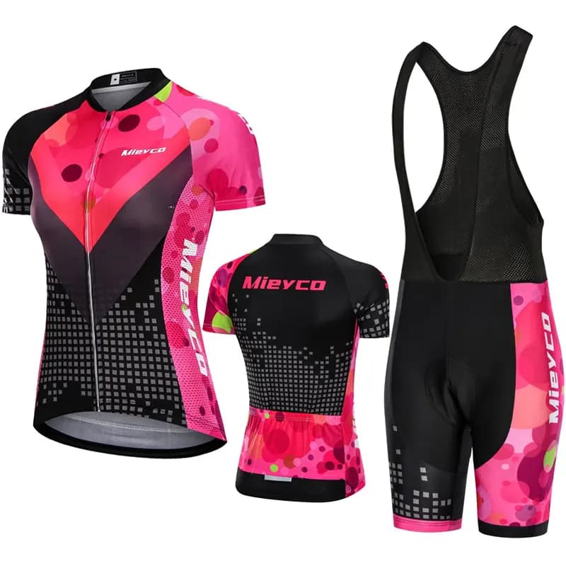 Pro Cycling Jersey Set Summer Cycling Clothing MTB Bike Clothes Uniform Maillot Ropa Ciclismo Women Red Cycling Bicycle Suit