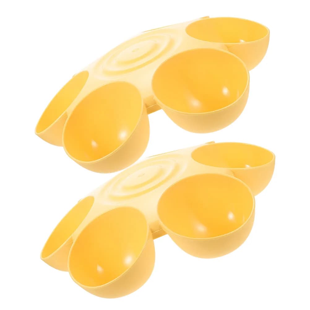 2 Pezzi Ciotola per Animali Domestici con Design a Sei Petali, in Plastica Robusta, Antiscivolo, Facile da Pulire, Contenitore per Cibo e Acqua per Gatti e Cani da Interno
