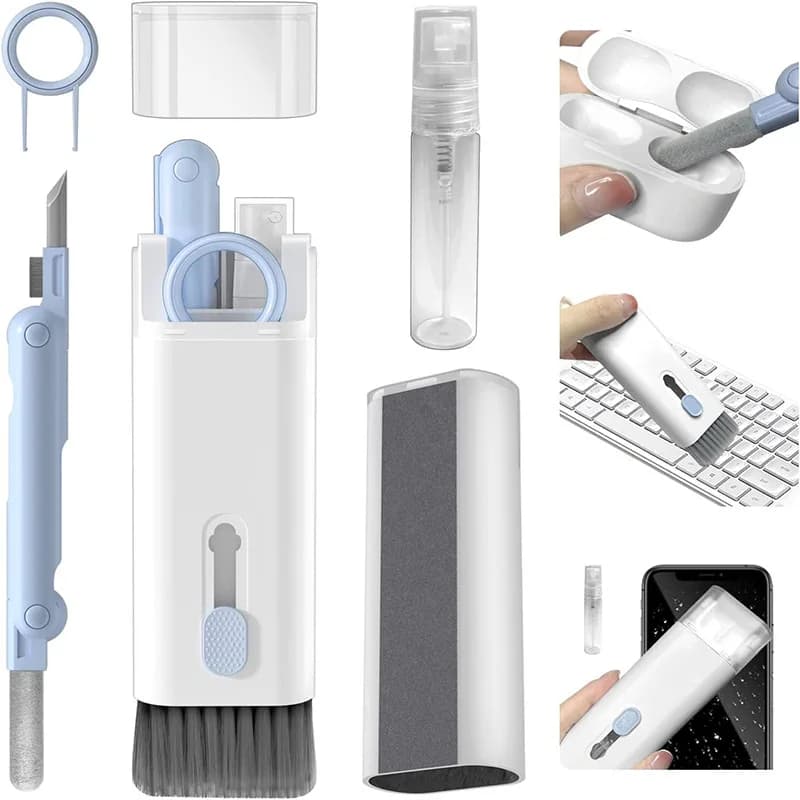 Keyboard Cleaning Kit Laptop Cleaner 7 in 1 with Keyboard Extractor, Cleaning Set for Multifunction Keyboard Brushes for Airpods Phone