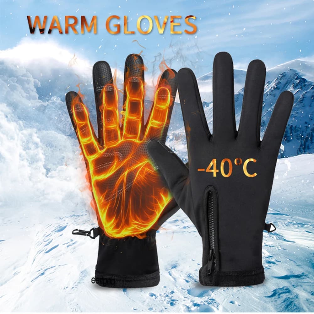 Motorcycle Gloves Winter Military Gloves lined in cold-proof winter thermal fleece with whole fingers Waterproof riding accessories