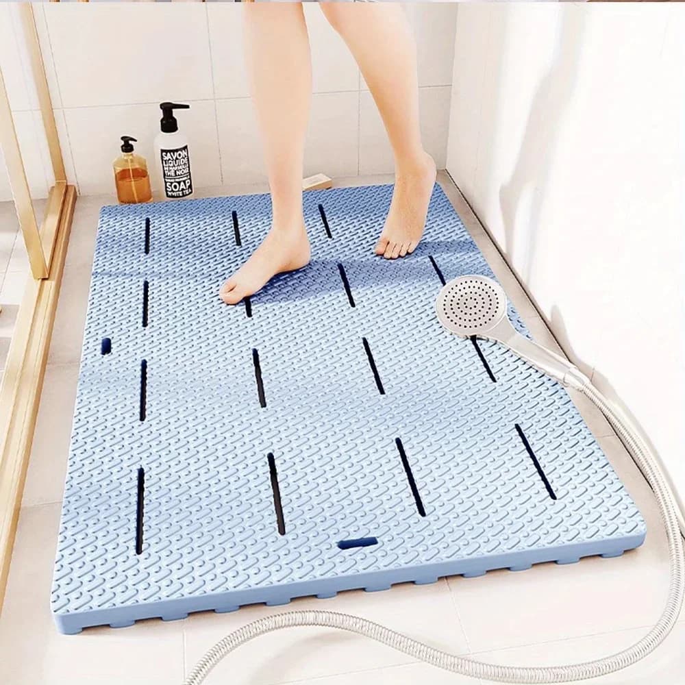 Simple Thickened Bathroom Flannel Soft Floor Mat Shower Room Absorbent Mat Door Household Toilet Mat Non-slip Foot Carpet