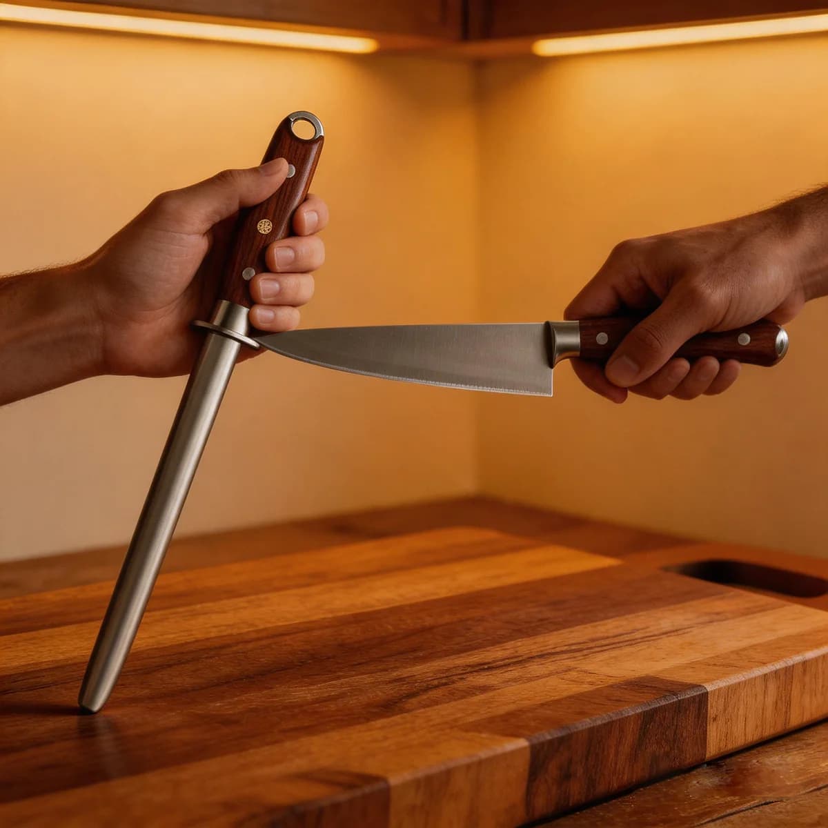 Professional Chef Blade Sharpener Rod Diamond Sharpening Stick Honing Steel For Kitchen Blade Stainless Steel Blade