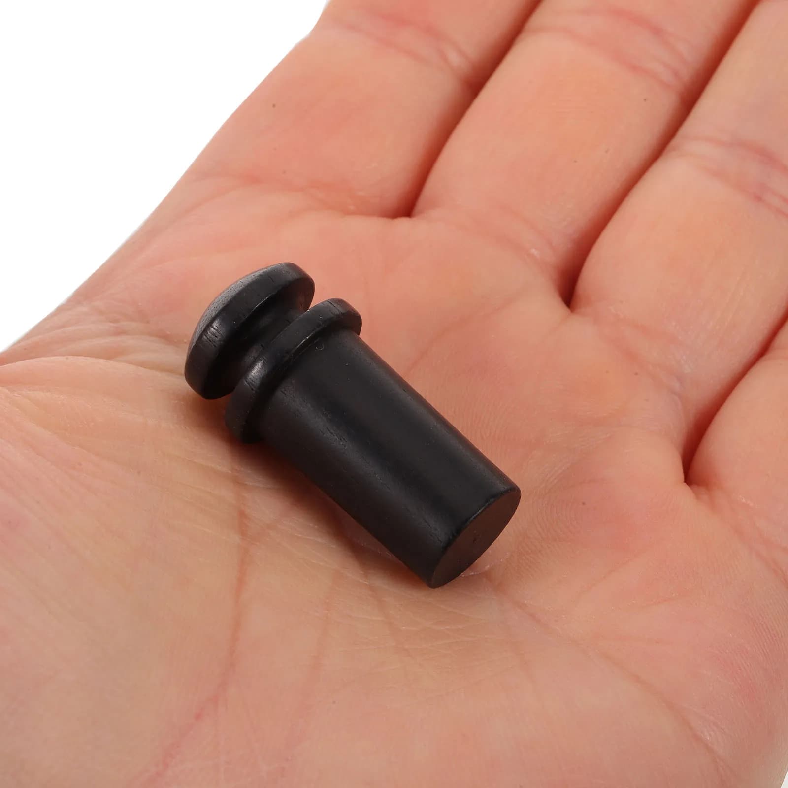 2Pcs Guitar Strap Lock Wood Pins Tailnail Replacement Buttons Ebony for Electric Acoustic Bass Ukulele Mandolin Folk and Studio