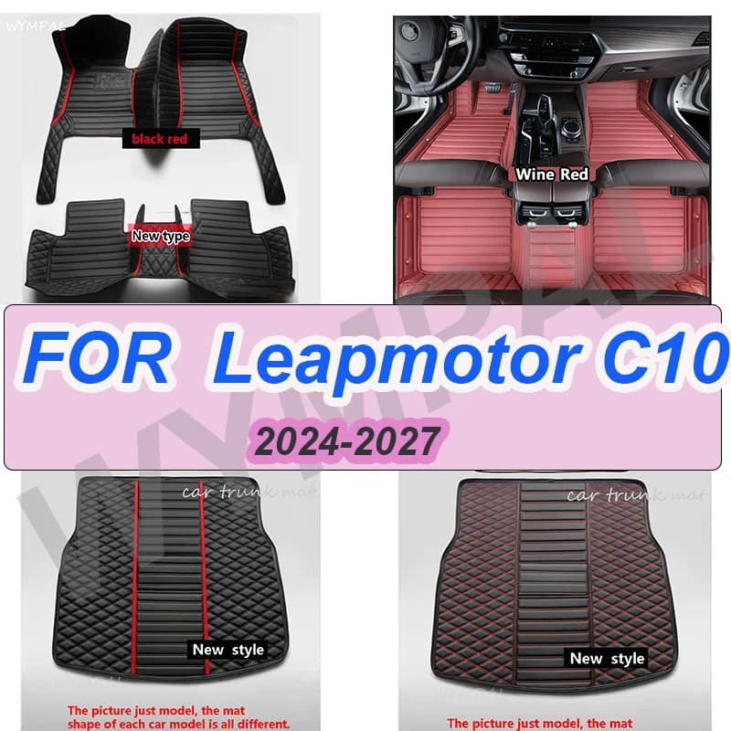LUXURI Tappetini Auto Per Leapmotor C10 2024 2025 2026 2027 Personalizzato Auto Rilievi Del Piede Automobile Tappeto Copertura Accessori Interni