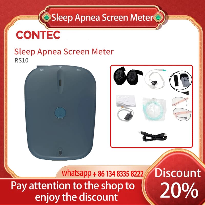 Contec RS10 Night Apnea Screen Meter Spo2 PR Nasal Air Flow Monitor Software for free breathing PC