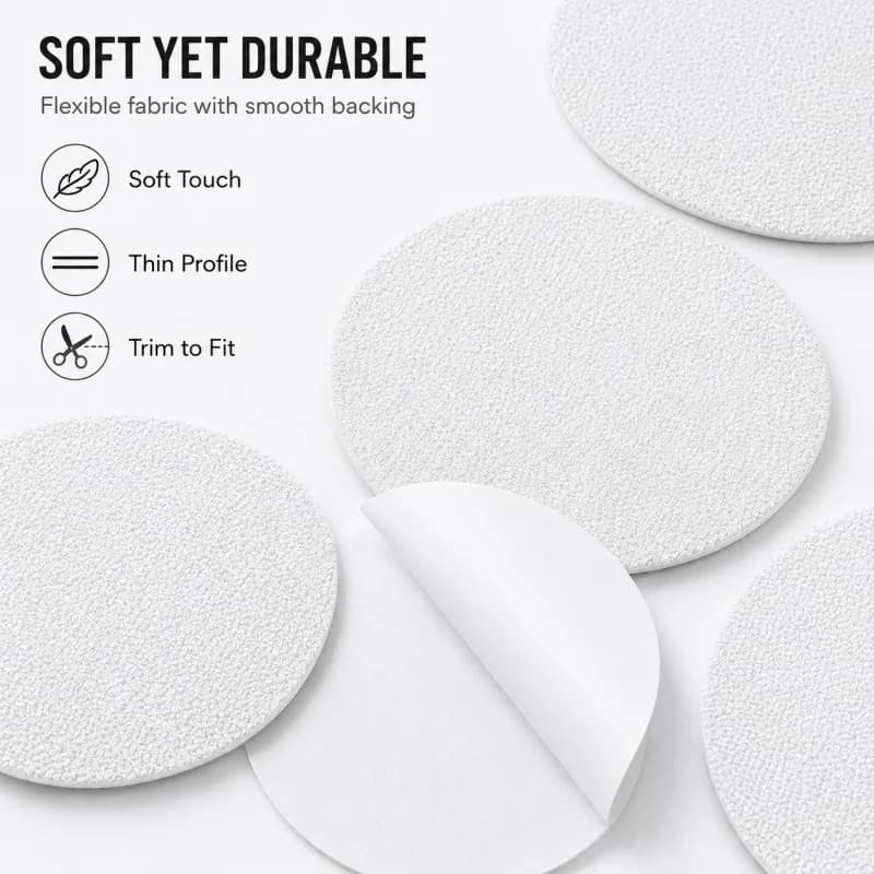 Self-Adhesive White Shoe Repair Patches, Sneaker Heel Anti-Wear Protector Stickers, Flexible Fabric Shoe Hole Repair Patches