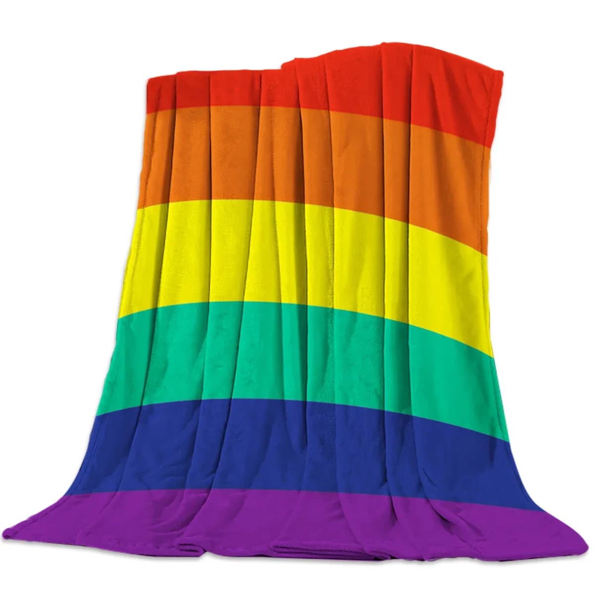 Coperte di flanella striscia colorata Lgbt Pride Rainbow coperta cuscino caldo getta sul divano letto copriletto per la casa coperta in pile da viaggio