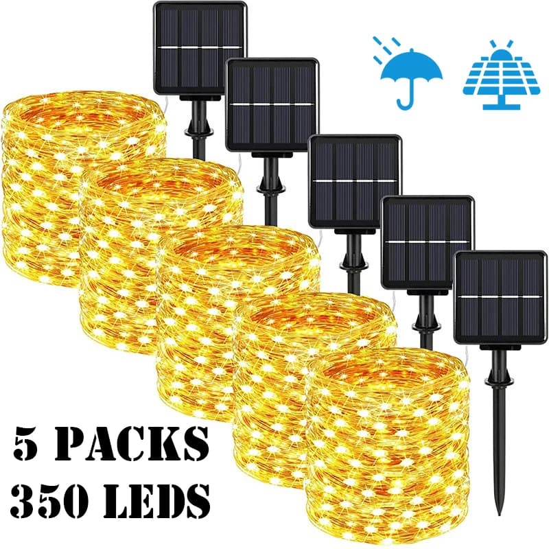 7m/12m/22m/32m LED Luce solare Giardino esterno Fata Luce della stringa Led Scintillio Lampada impermeabile per Natale Patio Albero Festa