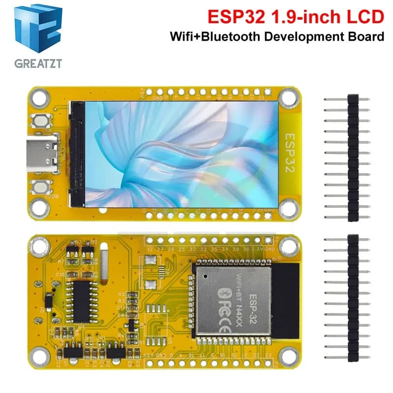 1/2/4PCS ESP32 HMI 4M Flash For Arduino LVGL WIFI&Bluetooth CH340 1.9 " 170*320 Smart Display Screen 1.9 inch IPS LCD TFT Module
