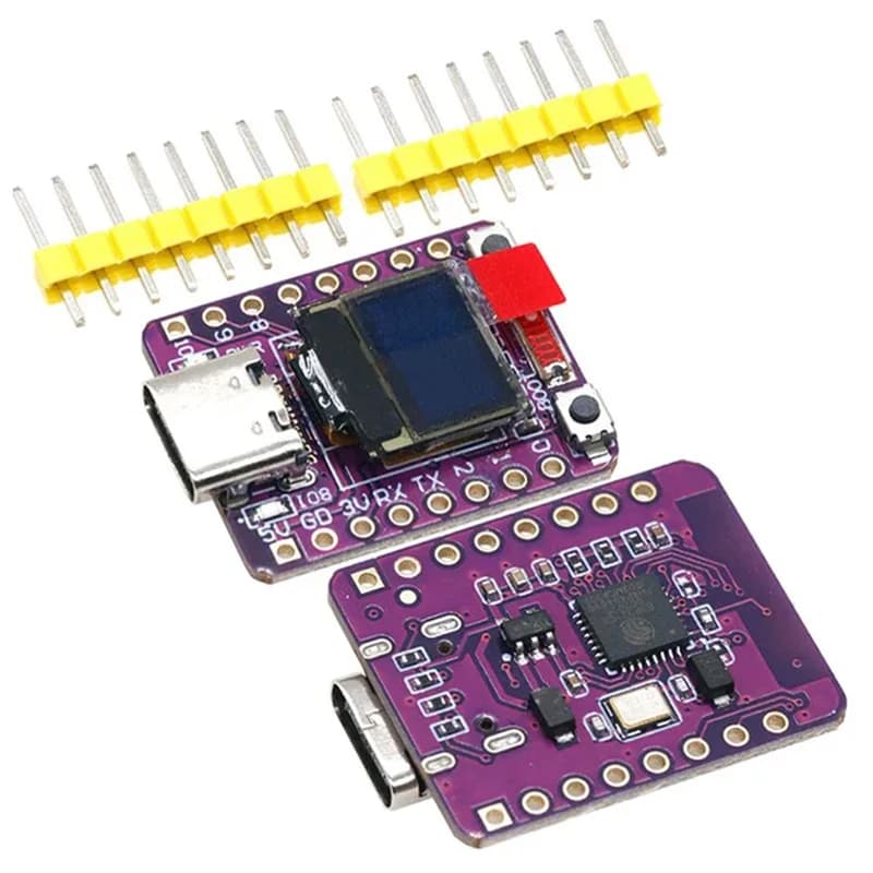 1Set Ceramic Antenna Wifi Bluetooth ESP32 Supermini Development Board ESP32-C3 OLED Development Board With 0.42 Inch OLED Module