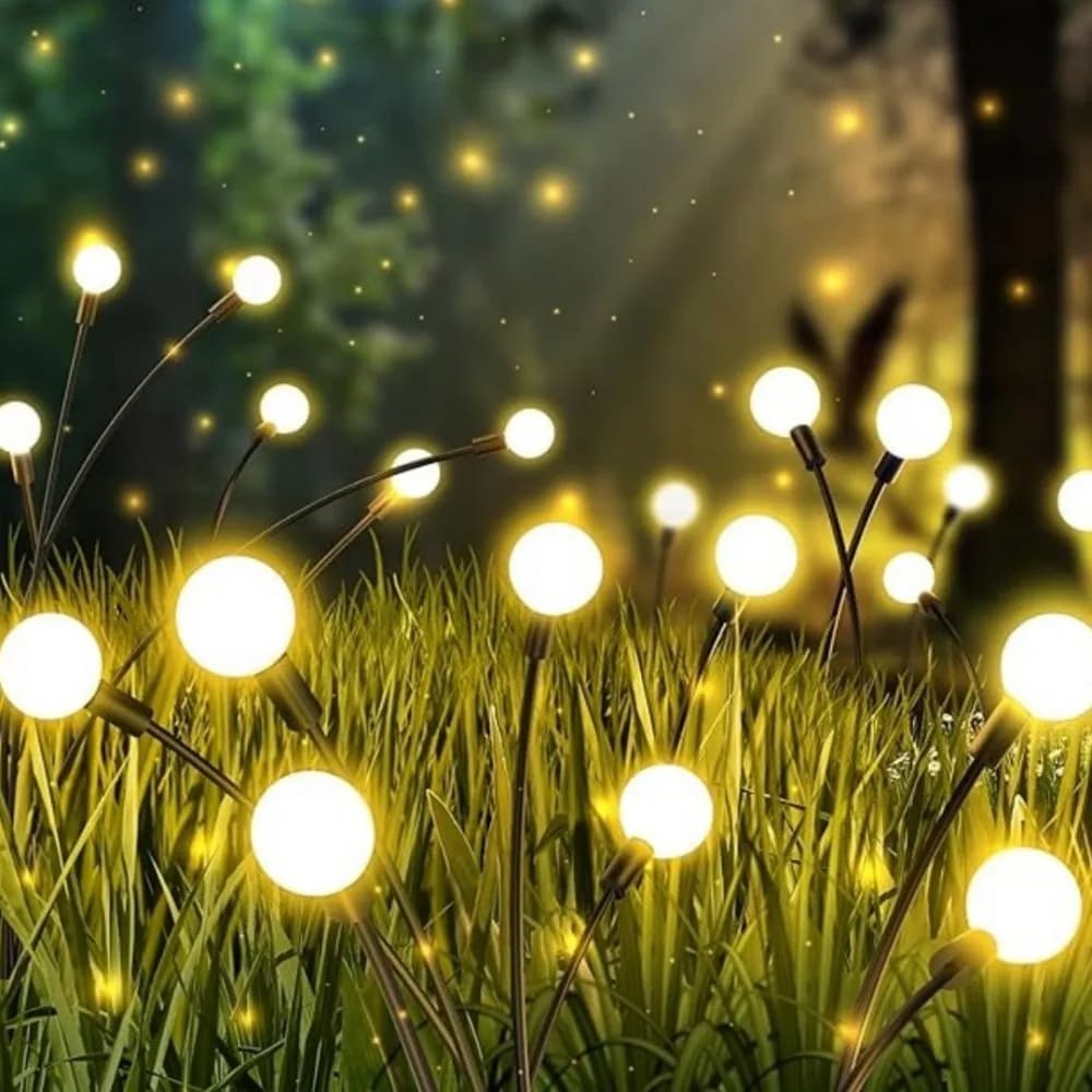 Luci Solari da Esterno a Forma di Lucciola, Luci a Sfera a Stringa con 6/8/9/10/12 LED, Luci da Giardino Impermeabili per Patio, Cortile, Feste e Decorazioni Nuziali