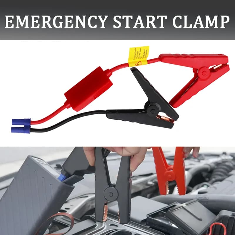 Morsetti universali per cavi di emergenza per batteria di emergenza Morsetto a coccodrillo per avviamento di emergenza con connettore EC5 12V per auto camion