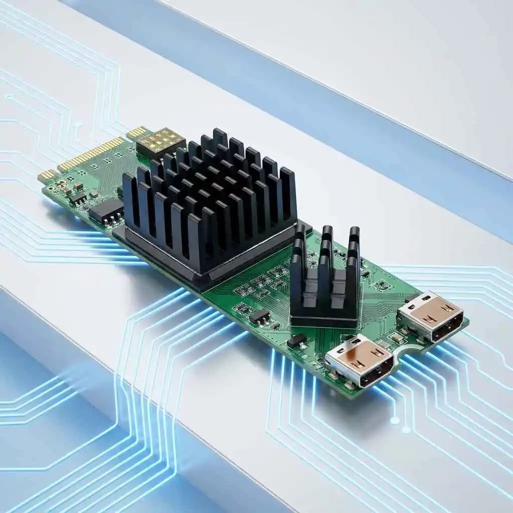UC4K60H-M high-quality PCIe 4K60fps HDMI M.2 video capture card with loop output for scientific imaging systems