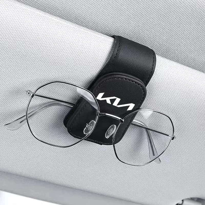 Clip magnetico in pelle per occhiali da sole per auto, supporto per occhiali da sole per KIA K5 K9 Sorento Ceed Sportage Carnival Stinger Forte