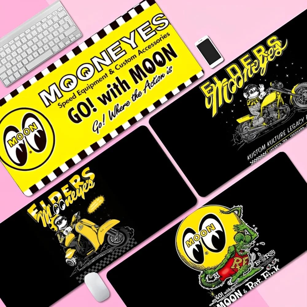 Mooneyes Print Non-slip Lockedge Office Student Gaming Thickened Large Writing Pad Non-slip Cushion Mouse Pad