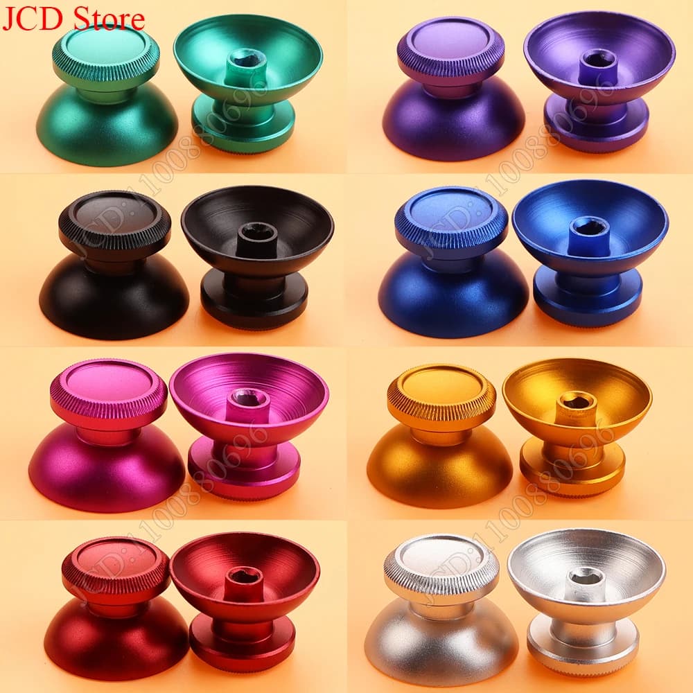 1 paio di pulsanti di ricambio per cappuccio impugnatura per joystick analogico 3D in metallo di alluminio per controller PS4 Slim/Pro/Xbox One Slim