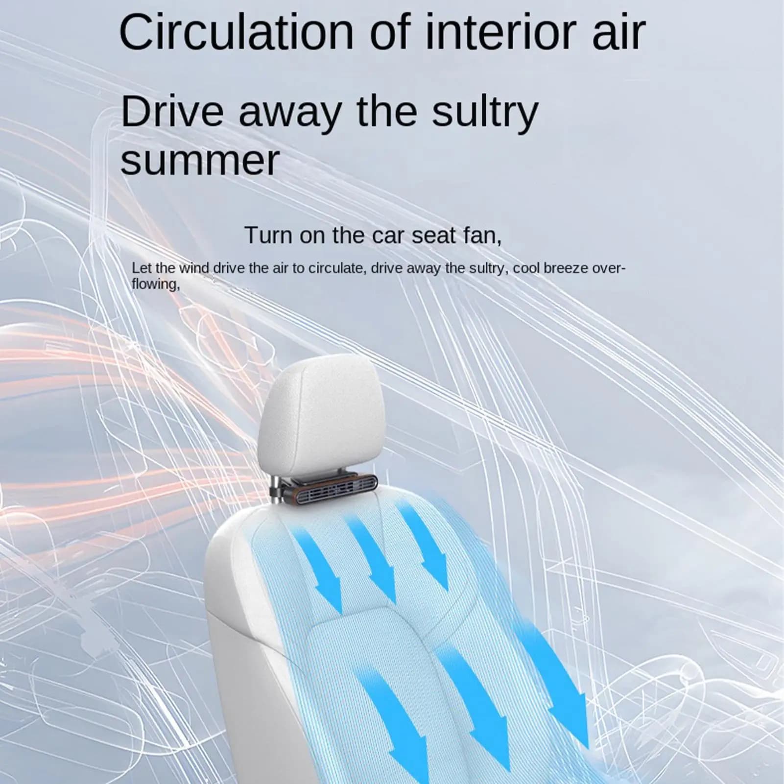 Rechargeable Rechargeable Portable Without Silent Gym Adjustable for Cooling and Deodorant for Cars, Suitable for Berlin, SUV, Camper, Van, Vehicles