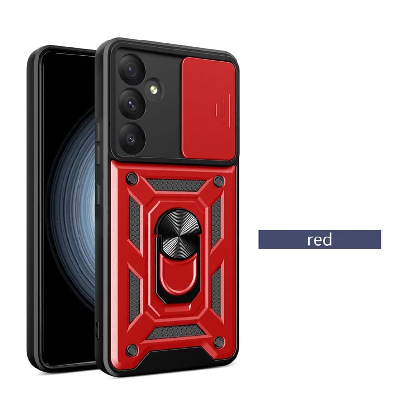 For IPhone 16e 14 Plus 13 11 12 Mini 15 Pro Max Slide Camera Kickstand Phone Case Anti-fall Lens Protect Ring Stand Cover Cases
