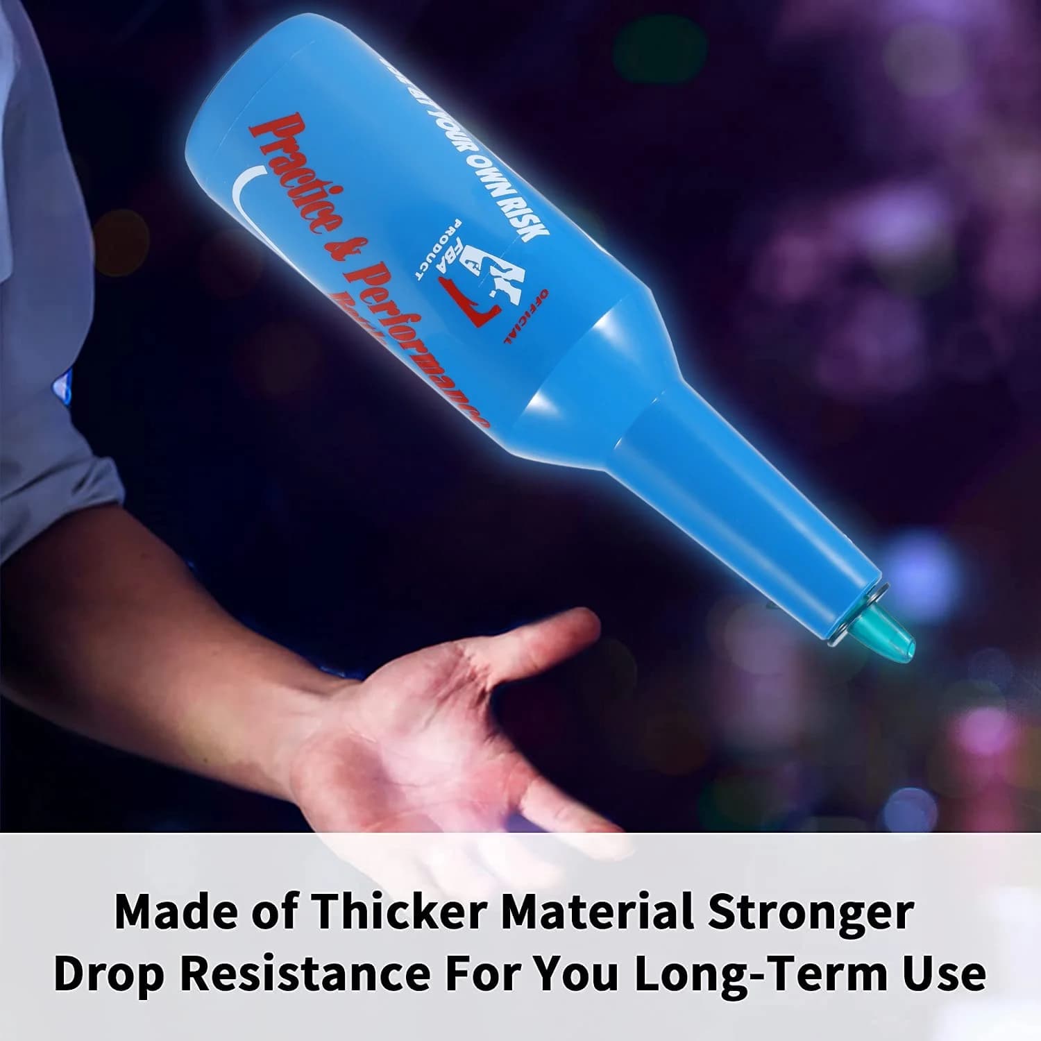 2026 New Flair Bartender Bartending Practice Bar Pub Bottle Wine Cocktail Shaker - Blue