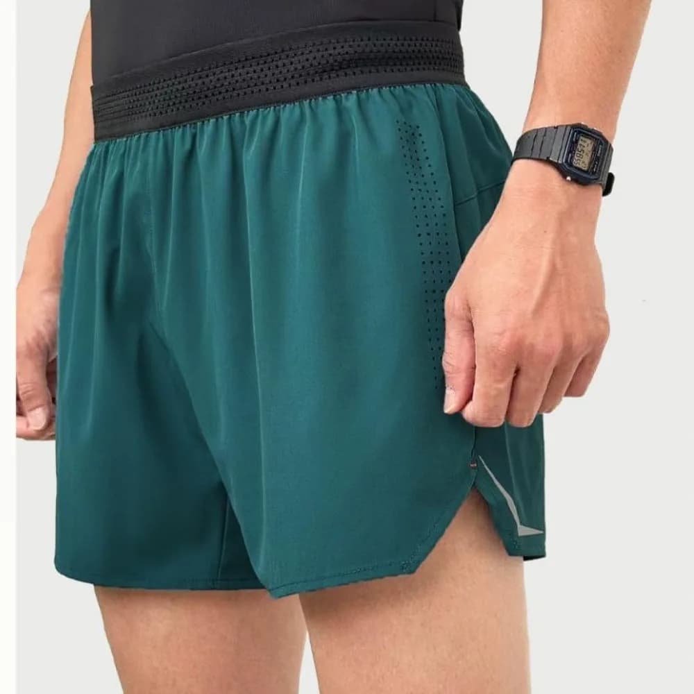 New double layer braided braided racing shorts Three-point professional marathon pants men's fitness belt lined for mobile phones