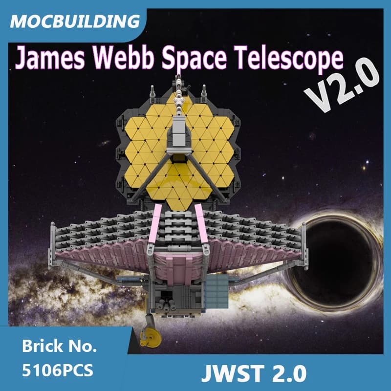 MOC Building Blocks James Webb Spazio Telescopio 2.0 Modello FAI DA TE Mattoni Assemblati JWST Display Educativo Giocattoli Regali di Natale 5106PCS