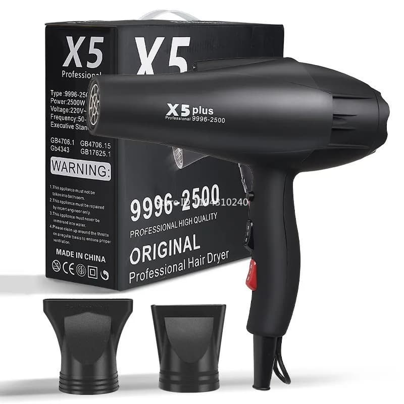 Asciugacapelli ad alta potenza Parrucchiere Uso domestico Asciugacapelli elettrico anione Asciugacapelli ad asciugatura rapida Styling per capelli da donna Asciugacapelli RESUXI X5 2500W