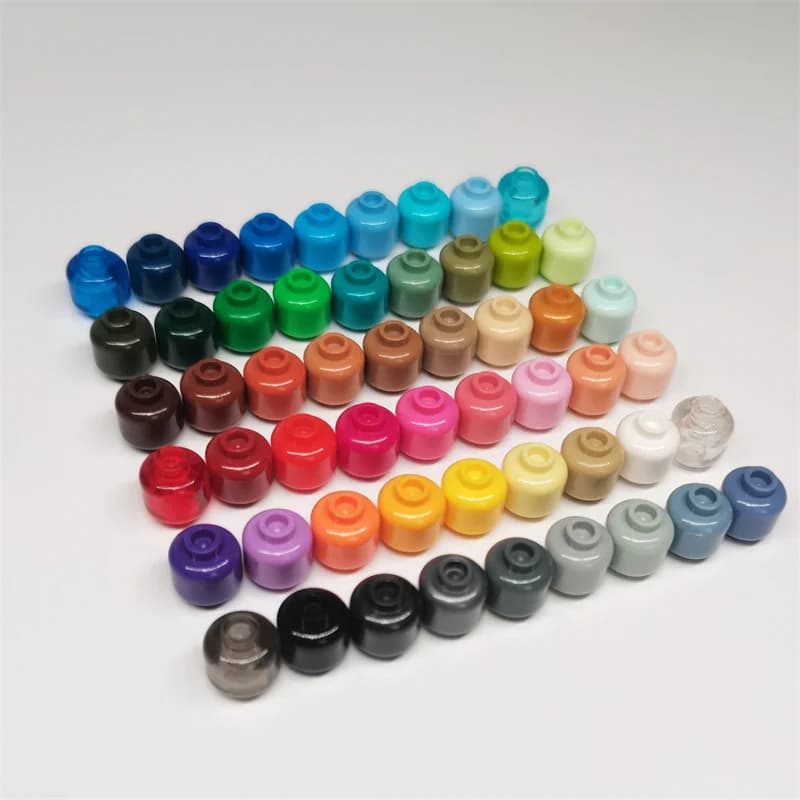 100pcs DIY MOC For 3626 Building Block Parts For Body Part Head (Plain) - Blocked Open Stud