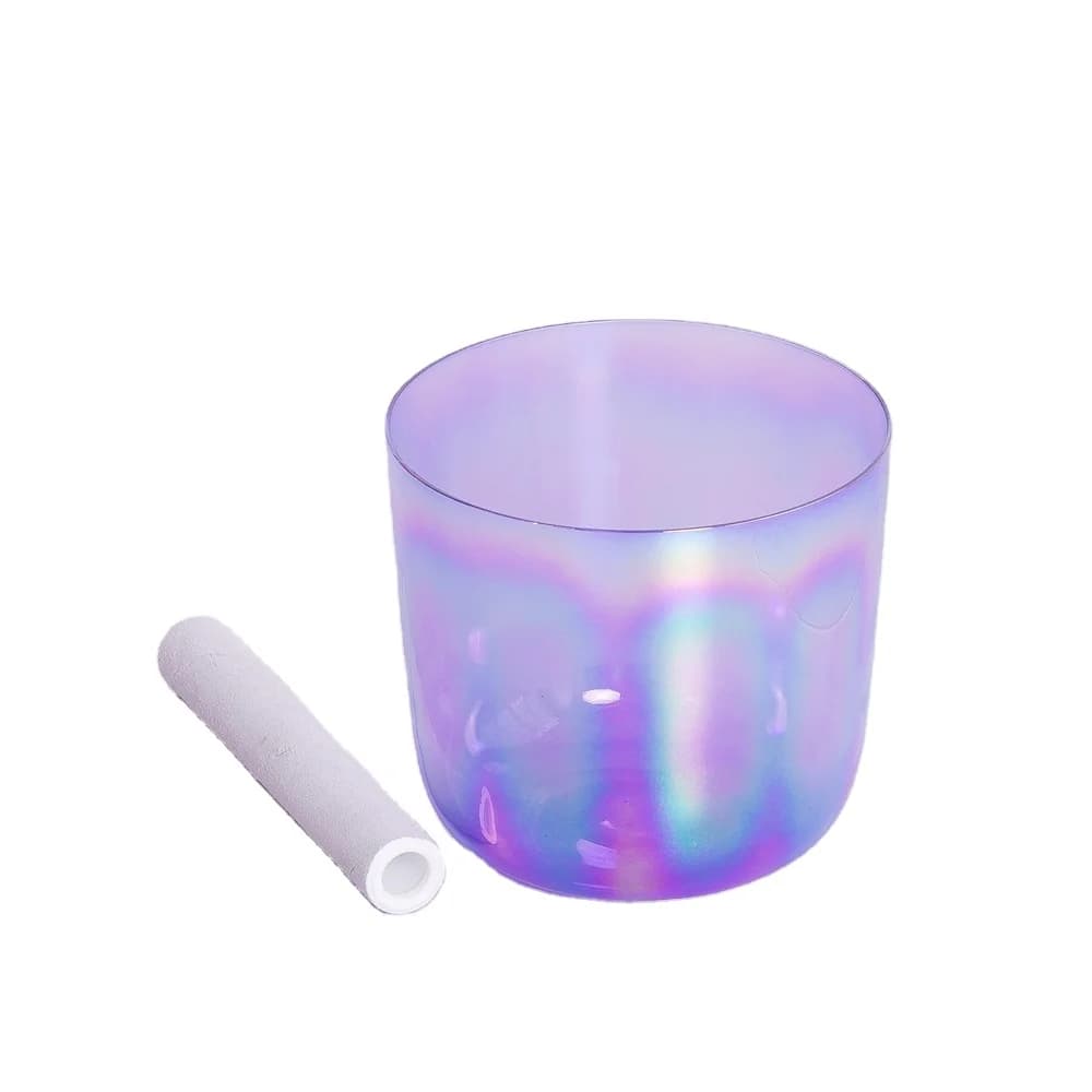 Purple Clear Orange for Sound Therapy Cosmic Light Clear Crystal Singing Bowl