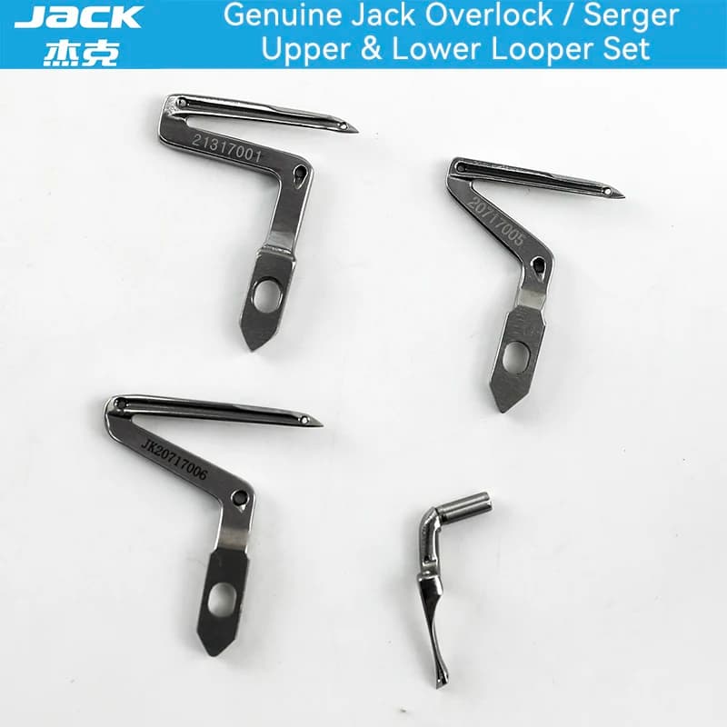 Set di Uncinetti Originali Jack Bruce E4/C4/C5/B5 per Macchina Overlock, Ganci Grandi e Piccoli per Looper Superiore e Inferiore