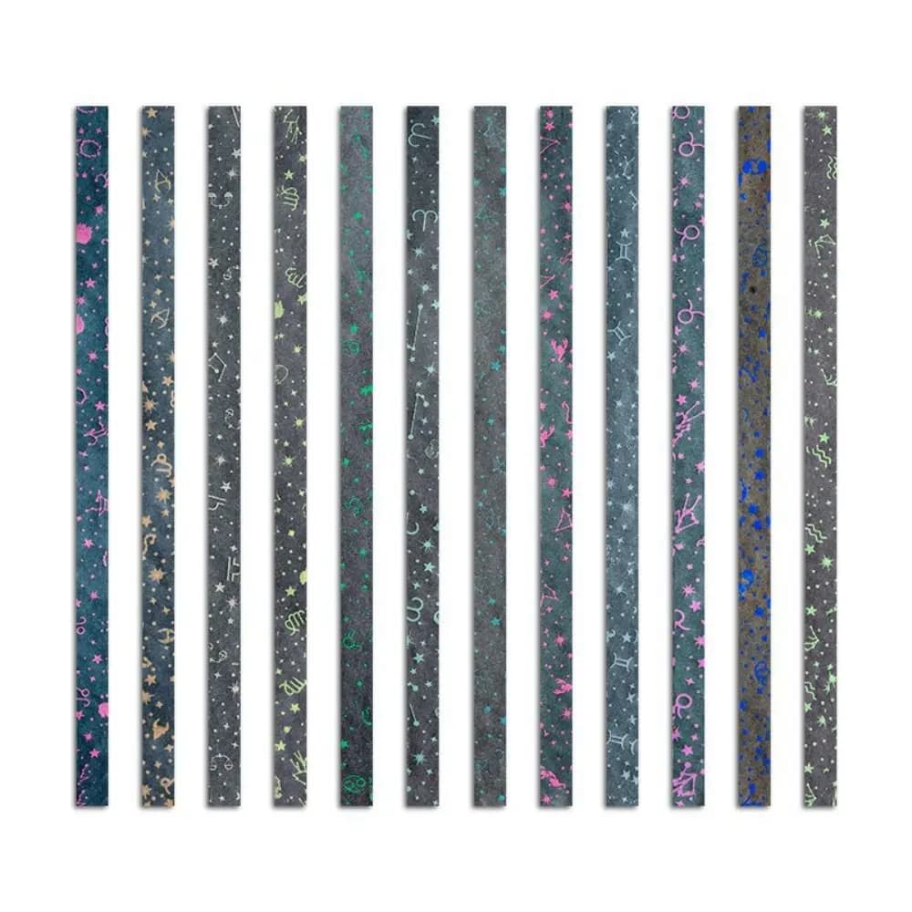 210pcs Creative Luminous Star Origami Gradient Color Art Paper Craft Paper Folding DIY Handmade Folding Paper Strips Gift