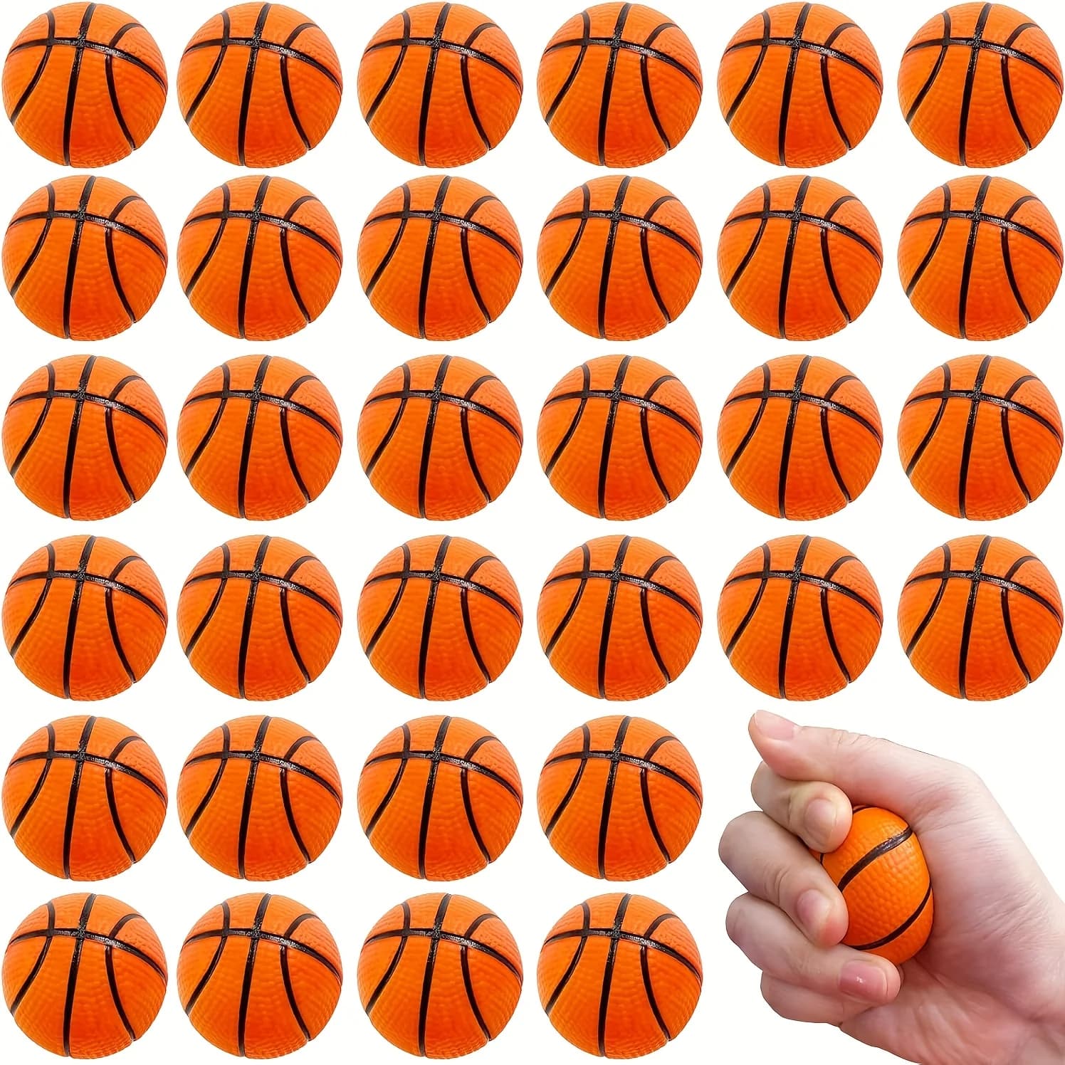 5/10 Pezzi Mini Palloni da Basket Antistress, Palline da Basket da Spremere, Decorazioni per Feste, Giocattoli Antistress per Adulti, Sport Scolastici