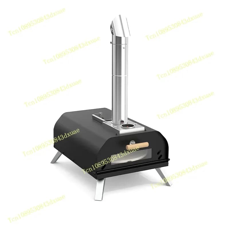Forno per pizza portatile a pellet di legno in pietra rotante Forno per pizza pieghevole per esterni