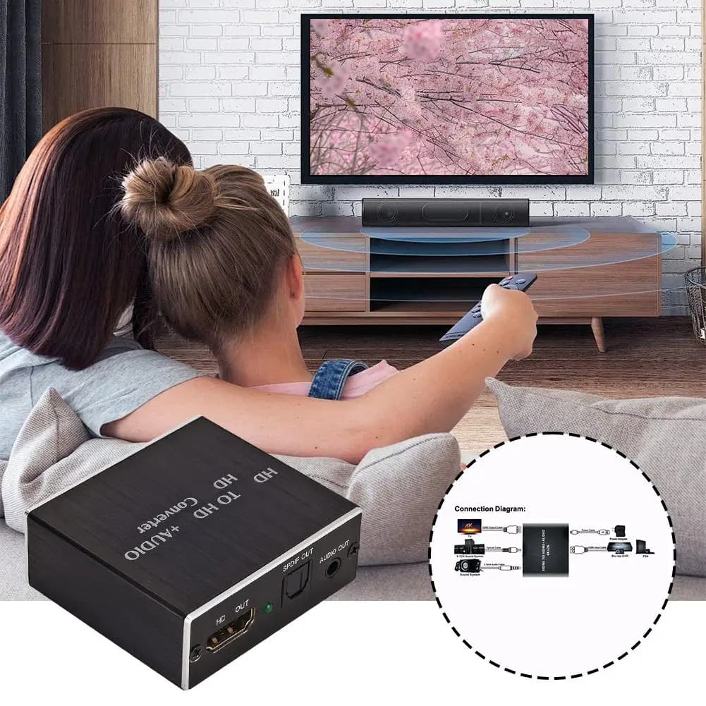 Estrattore Audio compatibile con HDMI convertitore Audio Stereo Mm compatibile con HDMI 4K adattatore ottico Splitter 3.5 J1C3