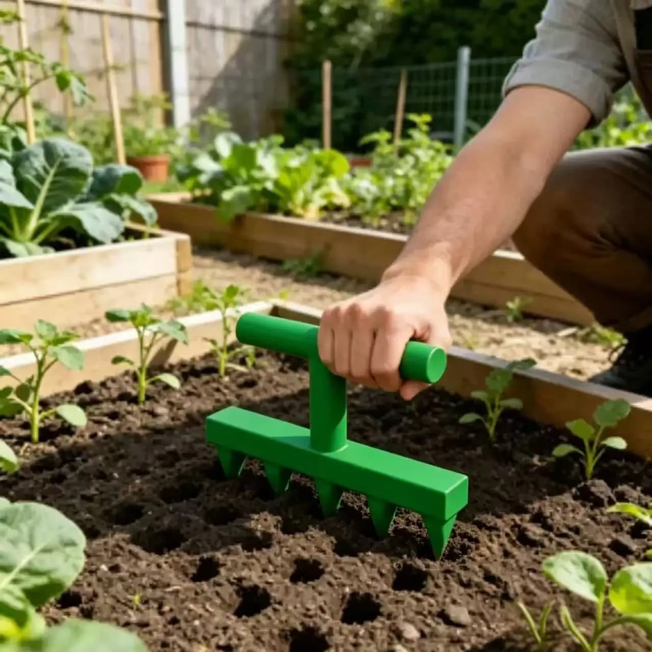 Seminatrice per Foratura del Terreno per Ortaggi Domestici e Piantine di Fiori, Seminatrice per Giardinaggio