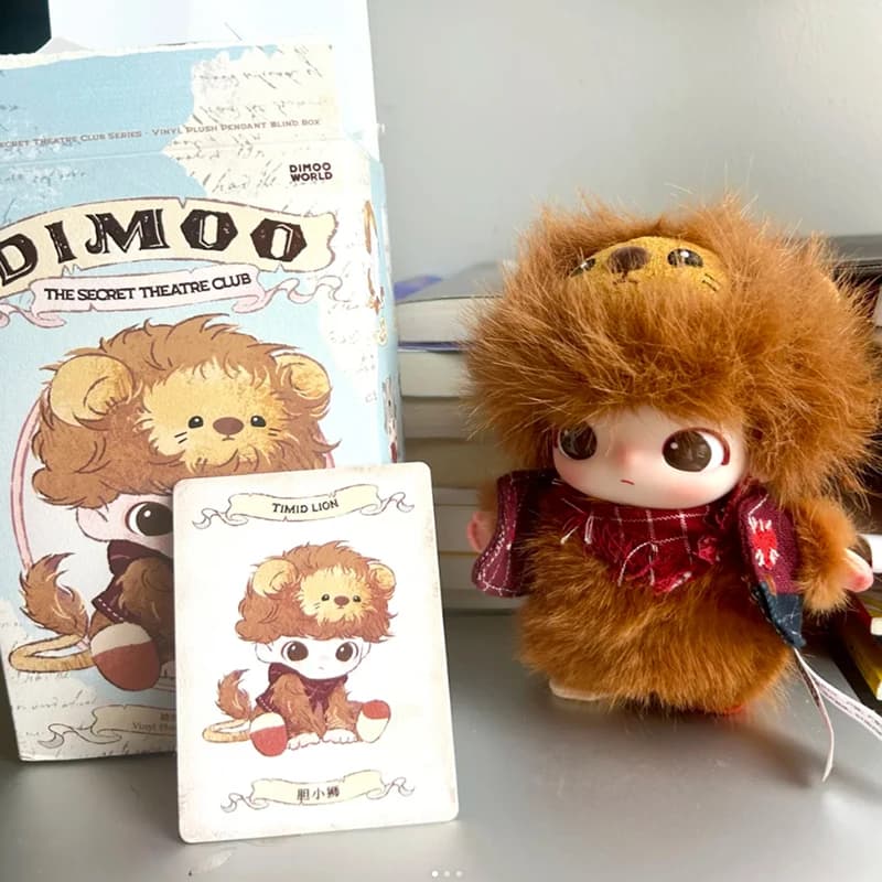 POPMART DIMOO Secret Theater Series Timid Lion Vinyl Figure Blind Box Cute Pendant Best Birthday Gift for Girlfriend