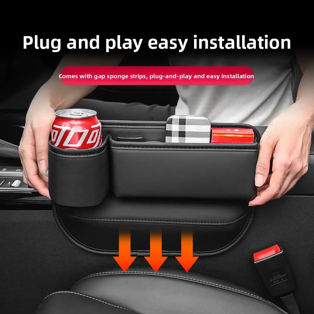 Per Hyundai Santa Fe DM Azera/ Grandeur HG 2012 ~ 2018 Seggiolino auto Gap Scatola di immagazzinaggio di riempimento con portabicchieri Custodia organizzatore Accessori