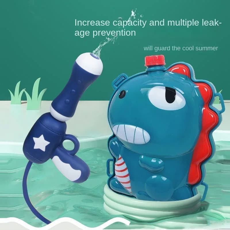Zaino per Bambini con Pistola ad Acqua da 2000ml, Tipo a Trazione, Grande Capacità, Divertente per l'Estate, Interattivo per Genitori, Zaino con Pistola ad Acqua a Cartone Animato