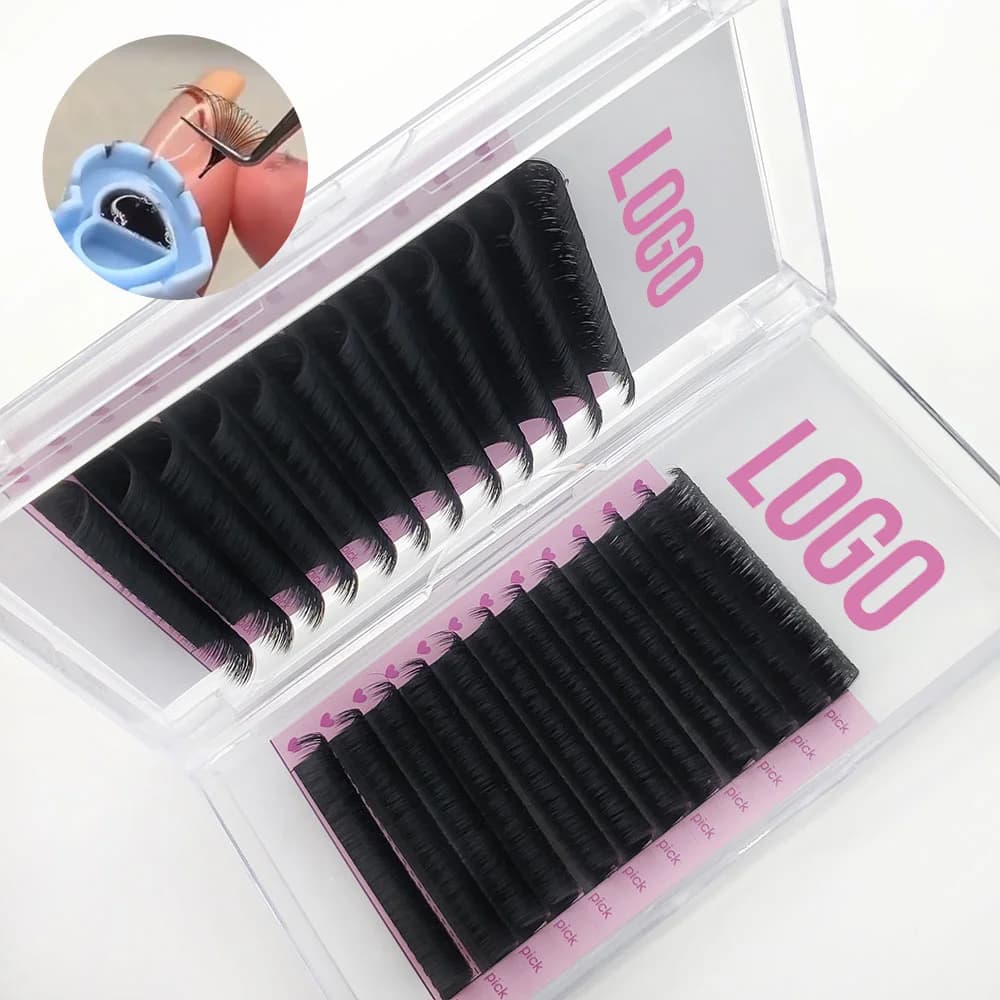 16 files Soft fans Extended flower eyelashes Customizable Easy CC Curl Korean PBT Box Volume wholesale Eyelash Extension Fans