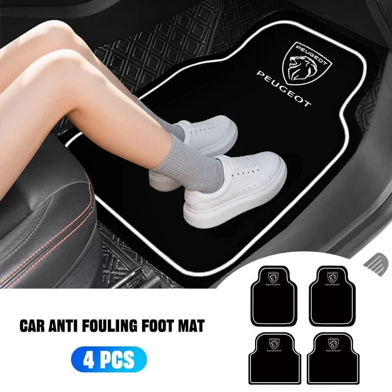 For Peugeot 408 4008 308 3008 5008 508 106 208 301 407 108 206 Car Floor Mat Front & Rear Diatomaceous Earth Floor Mat Interior