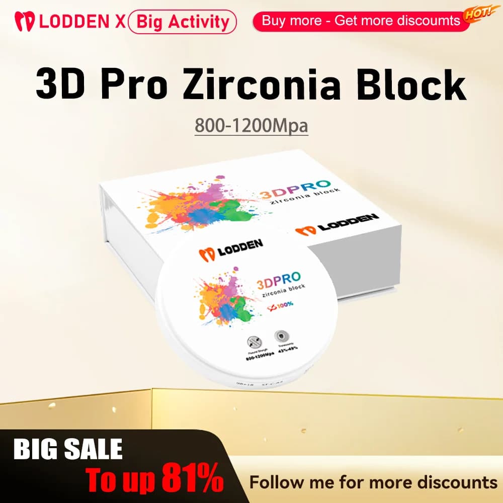 Dental Zirconia Block 3D PRO Multilayer Zirconia Disc 98mm Lab Open CAD/CAM System Dentist Material Vita 16 Colors CAD/CAM