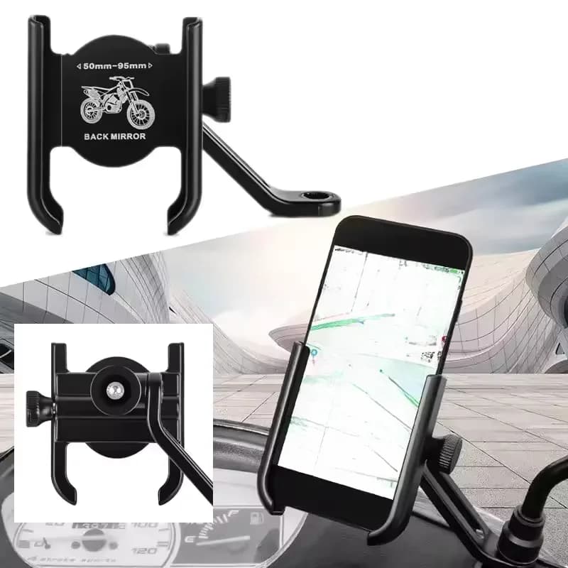 Aluminum Alloy Motorcycle Bicycle Mobile Phone Holder GPS Bracket Mounting Clip Multi-Specification Mobile Handlebar Bracket