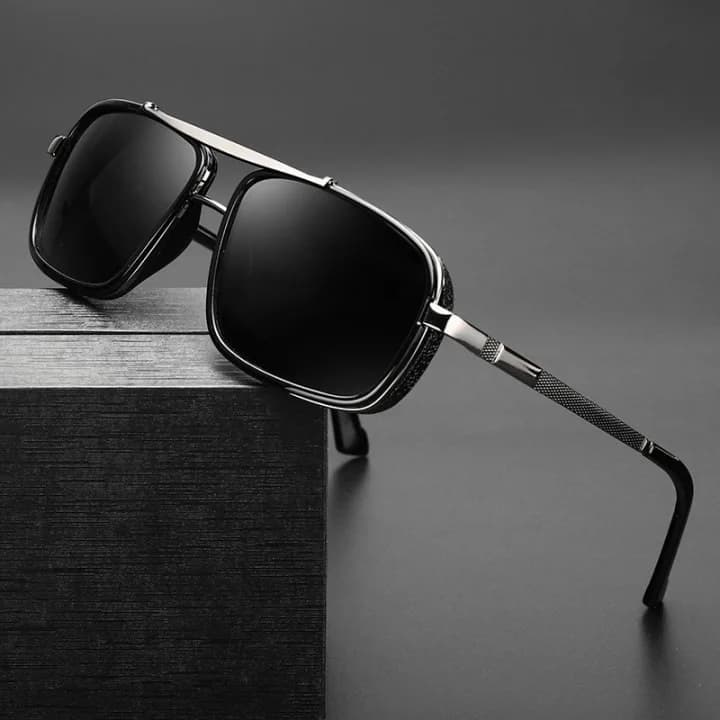 Nuovi occhiali da sole Occhiali da sole punk Nuovi occhiali da sole da aviatore quadrati Uv400 a doppio raggio da uomo
