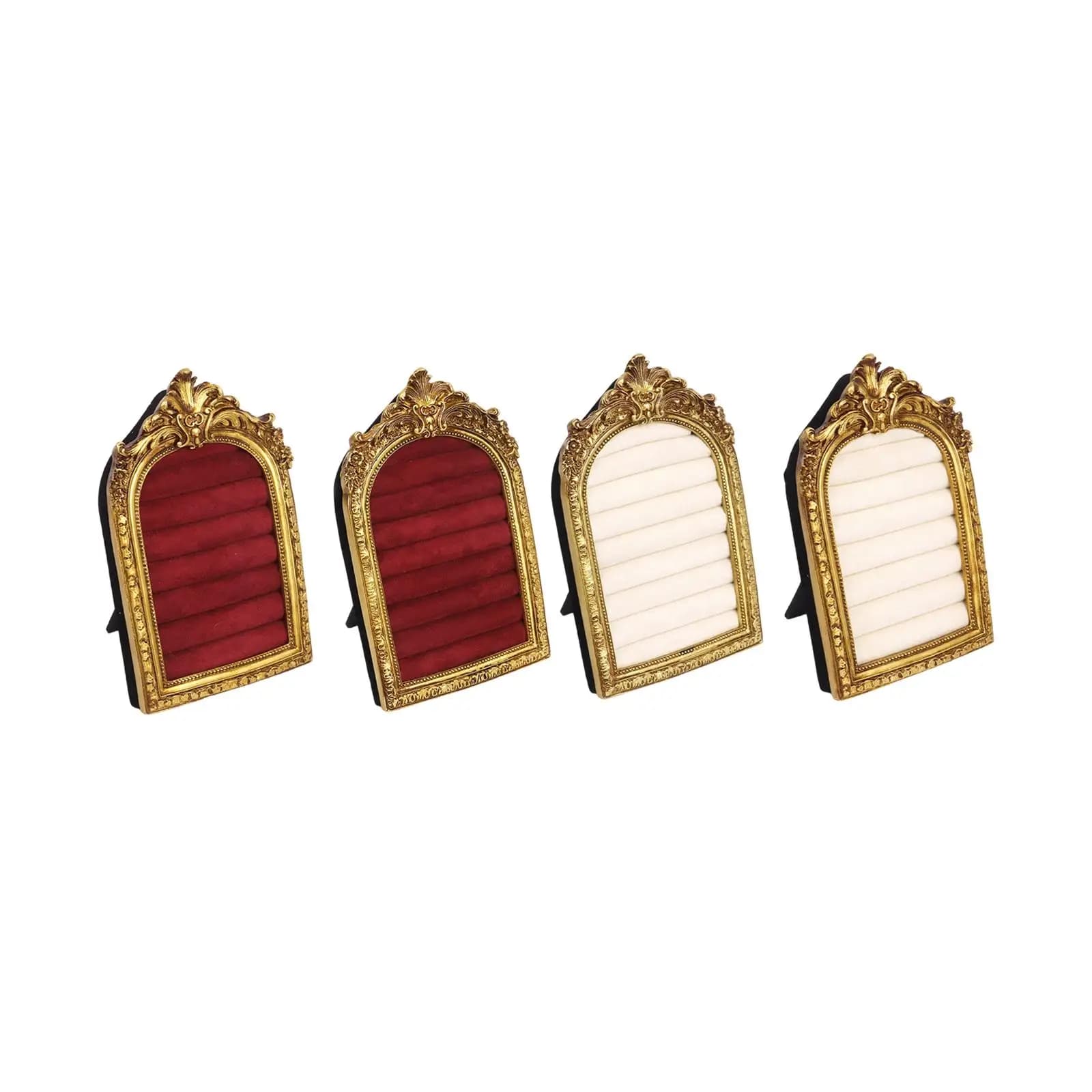 Espositore Vintage per Anelli, Organizzatore per Orecchini con Fodera in Velluto, Porta Spille e Vassoio Espositivo per Orecchini per Casa e Scrivania