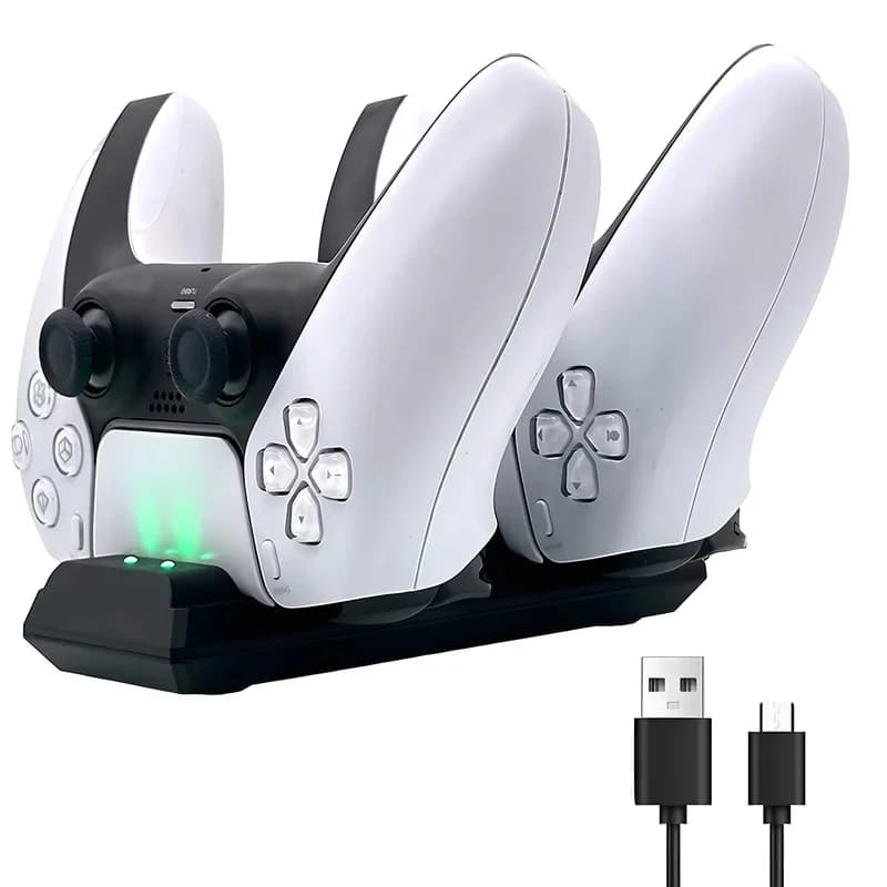 Stazione di ricarica wireless a doppia base per controller, con porta USB Type-C, per joystick Sony PS5, accessori per gamepad PS5