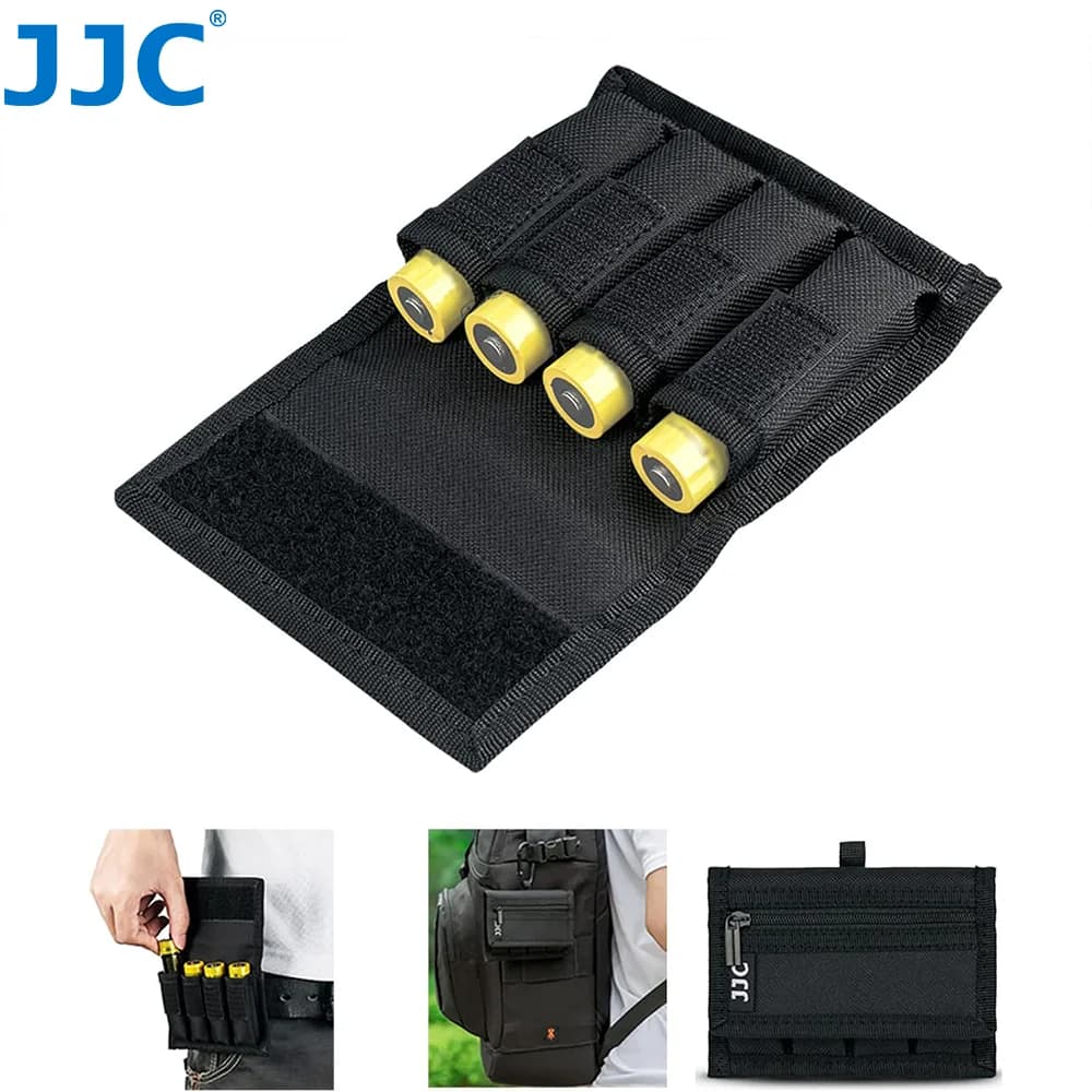 JJC 18650 Battery housing Storage pocket 18650 battery housing 18650 with Holste belt carabiner