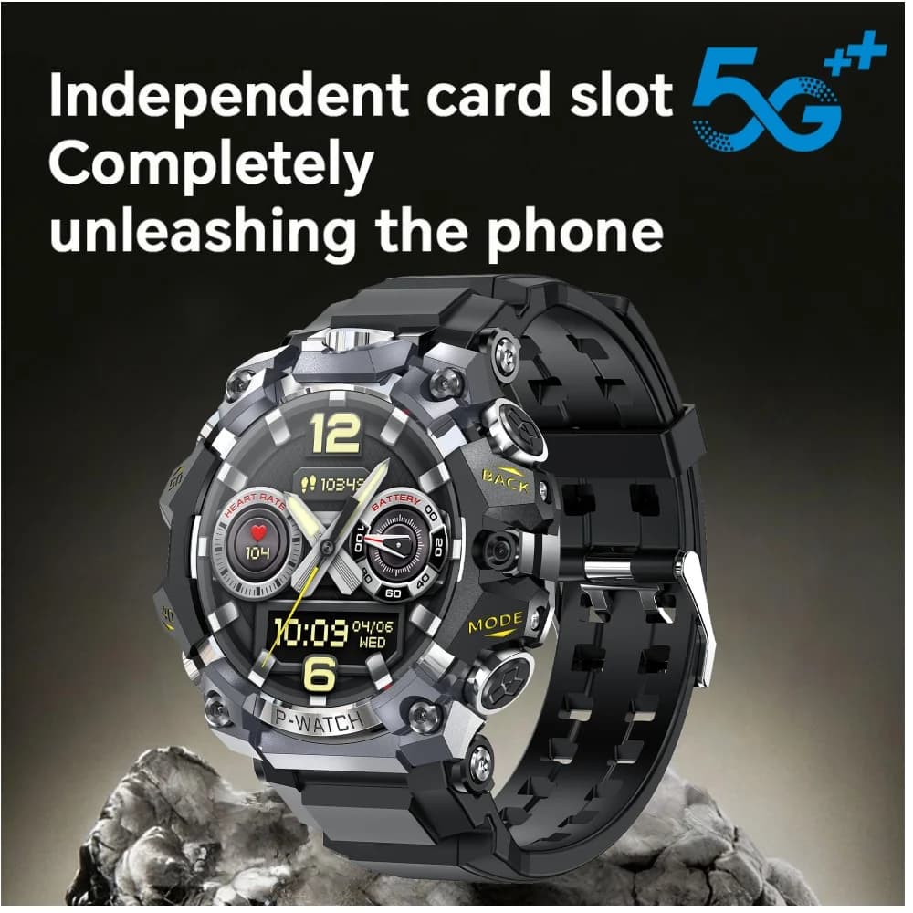 4G Smartwatch Android 10.0 Smart Watch With 2150Mah Battery 800W HD Dual Camera Amoled GPS WIFI NFC Video Call Sim Card Slot