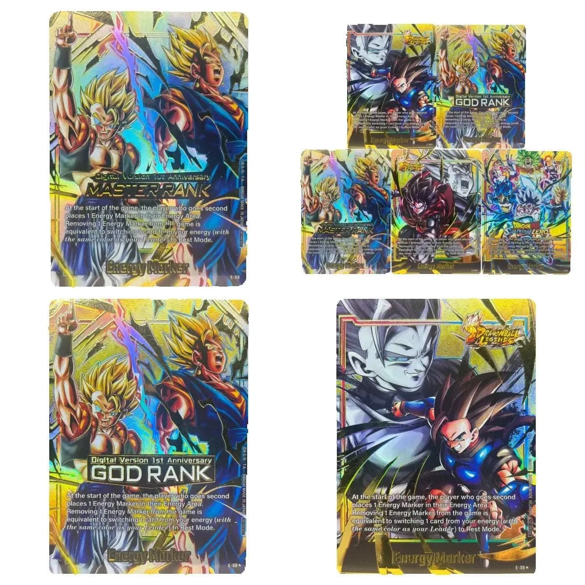 Dragon Ball Collezione Carte FAI DA TE stampa a caldo Son Goku Majin Bu Broli Energy Marker Card Self Made Gioco Anime Carte Regalo Giocattolo
