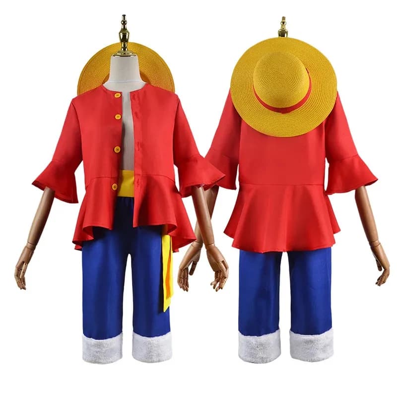 Cosplay costume of the anime character Luffy, version of Monkey D. Dragon God two years later, for Halloween and Christmas parti